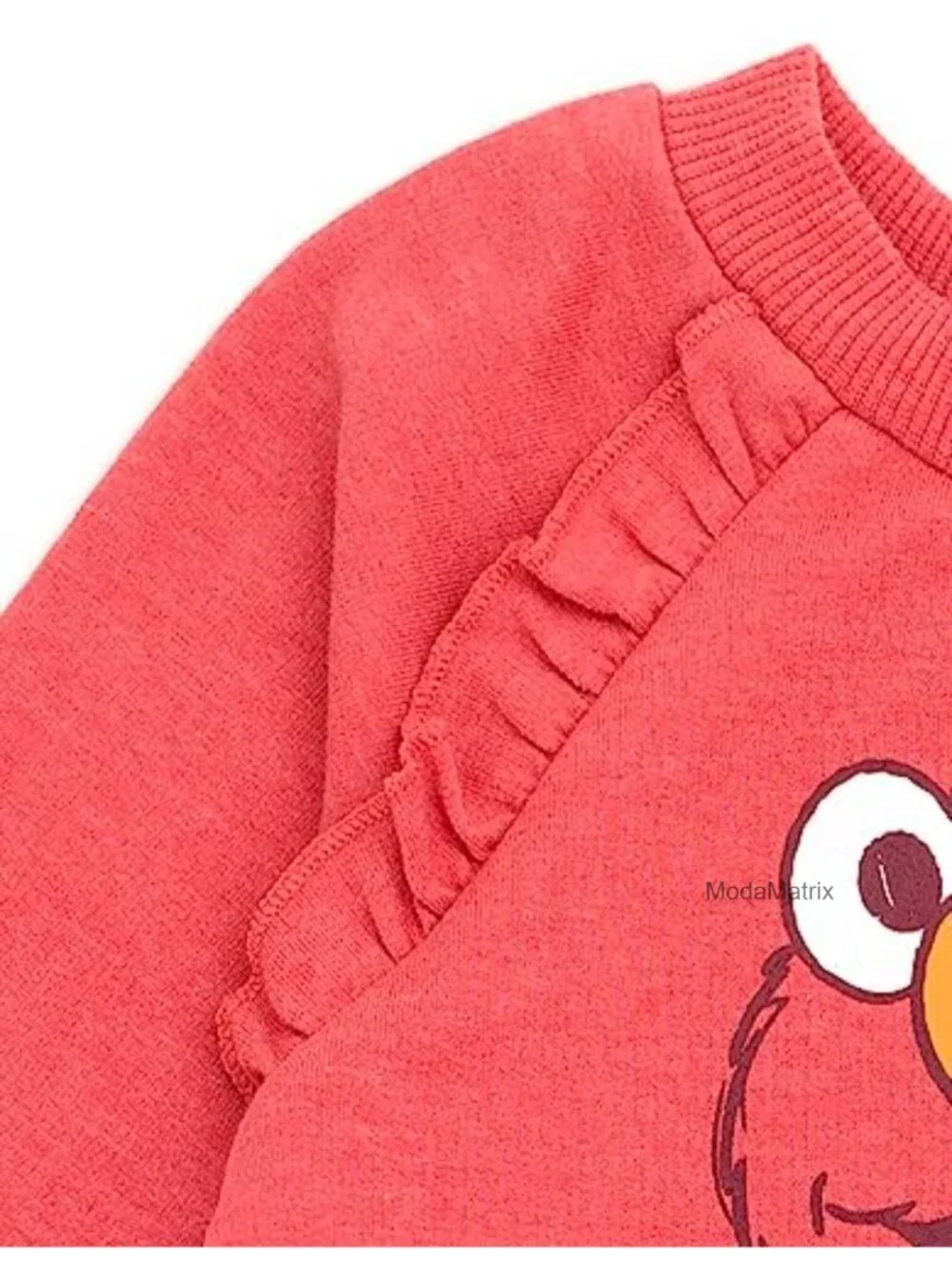 Elmo Tutu Dress Long Sleeve Cotton Blend Girls Fit & Flare